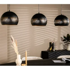 Hanglampen< Hanglamp Cabot Zwart - 3 x E27 -  140 cm breed