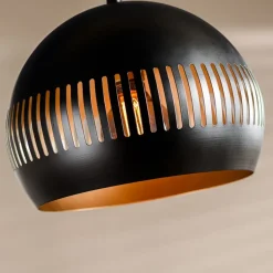 Hanglampen< Hanglamp Cabot Zwart - 3 x E27 -  140 cm breed