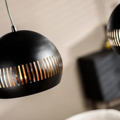 Hanglampen< Hanglamp Cabot Zwart - 3 x E27 -  140 cm breed