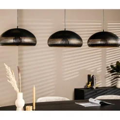Hanglampen< Hanglamp Cabot Zwart - 3 x E27 -  150 cm breed