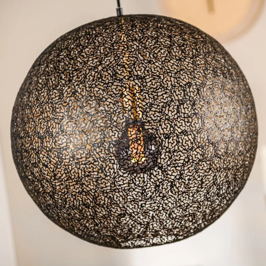 Hanglampen< Hanglamp Dori Zwart - E27 - Ø 50 cm