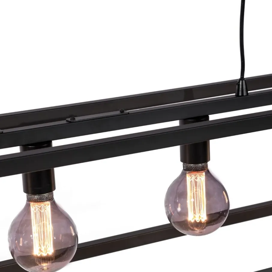 Hanglampen< Hanglamp Eric Zwart - 7 x E27 - 168 cm breed