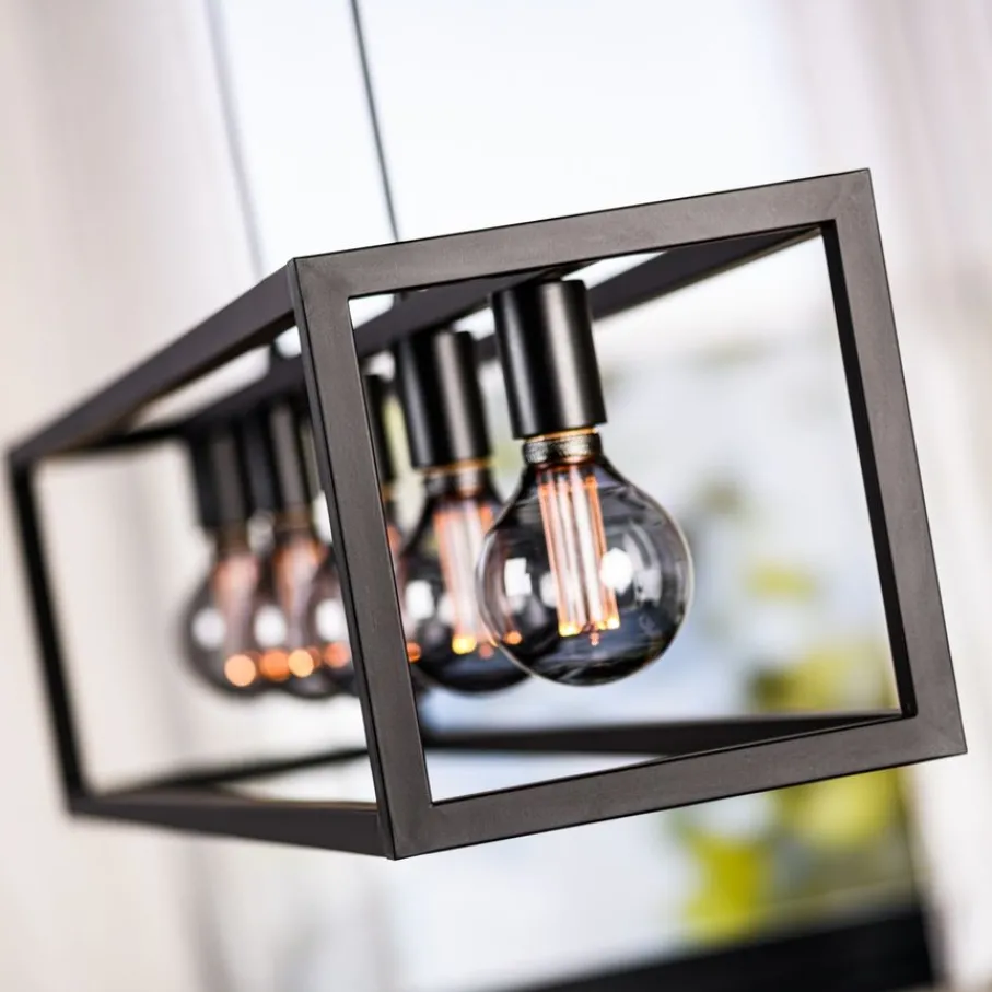 Hanglampen< Hanglamp Eric Zwart - 5 x E27 - 120 cm breed