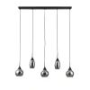 Hanglampen< Hanglamp Oriel Zwart - 5 x E27 - 120 cm breed