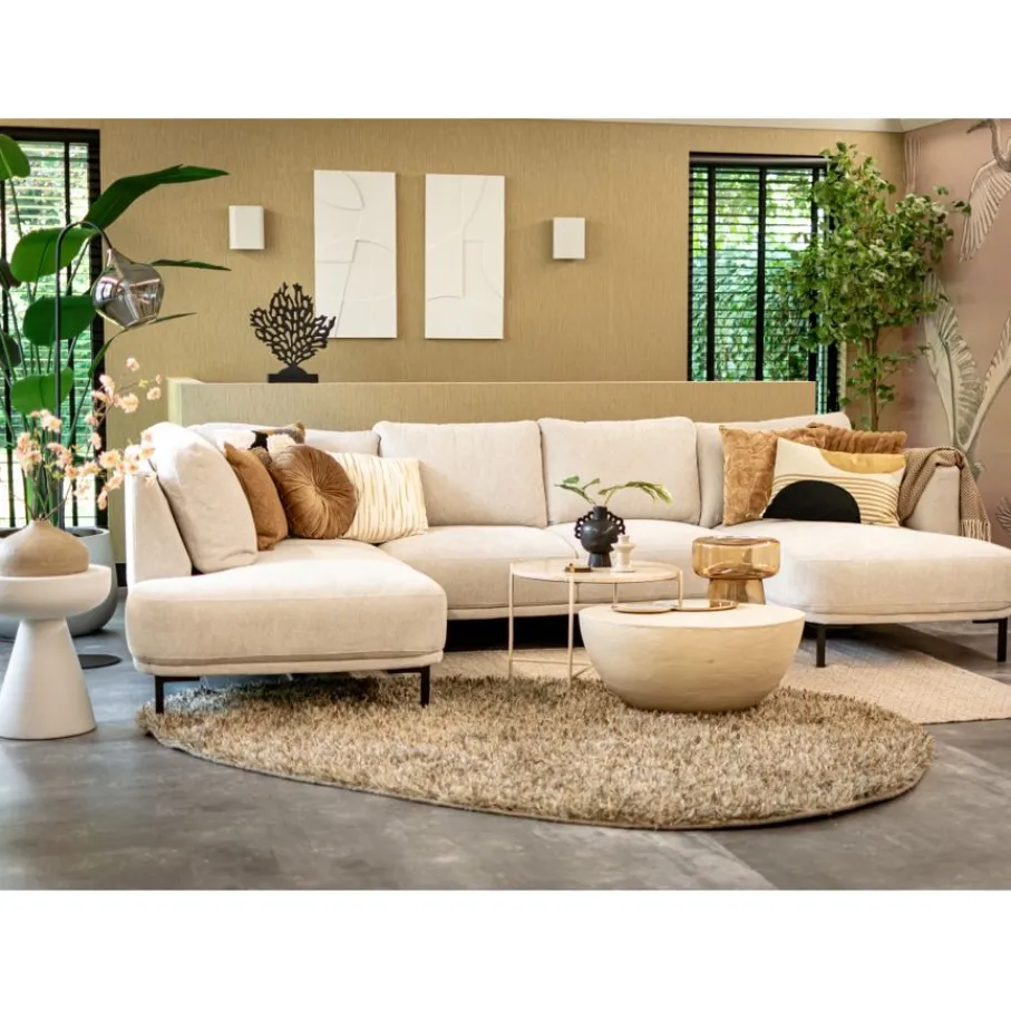 U-Banken< Hoekbank Andelst Divan Links Beige