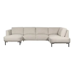 U-Banken< Hoekbank Andelst Divan Rechts Beige