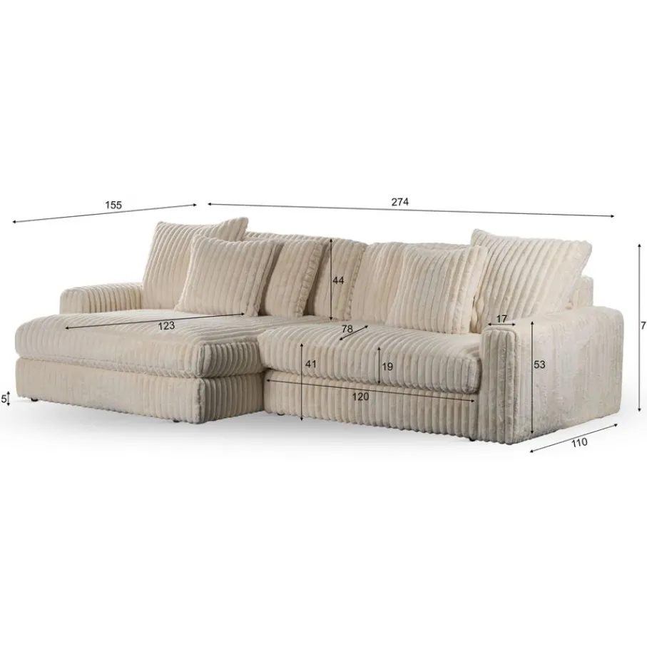 Hoekbanken< Hoekbank Brem Rechts Beige