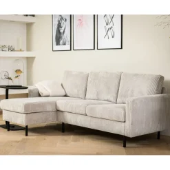 Hoekbanken< Hoekbank Garret Links & Rechts Beige