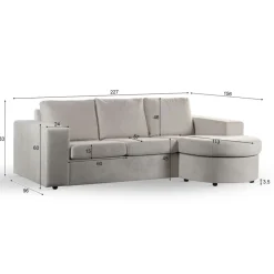 Hoekbanken< Hoekbank Huxley Links & Rechts Beige