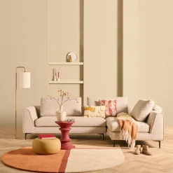 Modulaire Banken|Hoekbanken< Hoekbank Source Rechts Beige