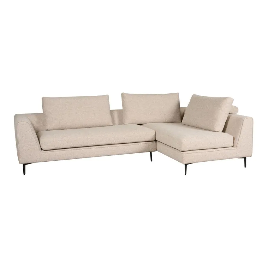 Modulaire Banken|Hoekbanken< Hoekbank Source Rechts Beige