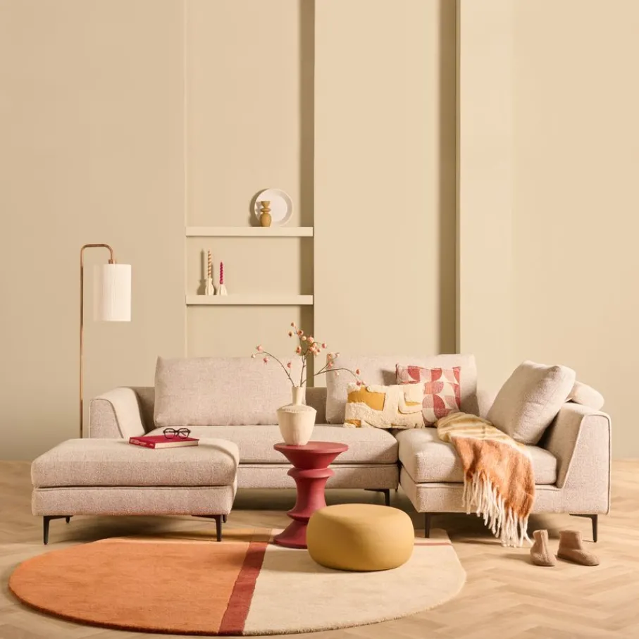 Modulaire Banken|Hoekbanken< Hoekbank Source Rechts Beige