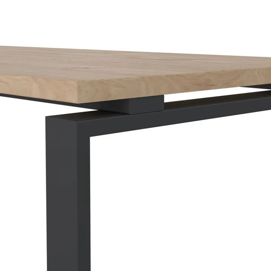 Bureaus< Hoekbureau Bram Eiken / Donkergrijs - 150x76x100 cm