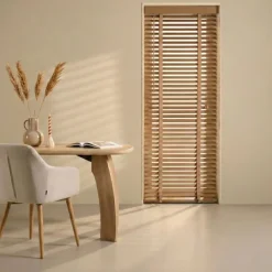Naturel Jaloezieën< Houten Jaloezie Naturel - 60x210 cm