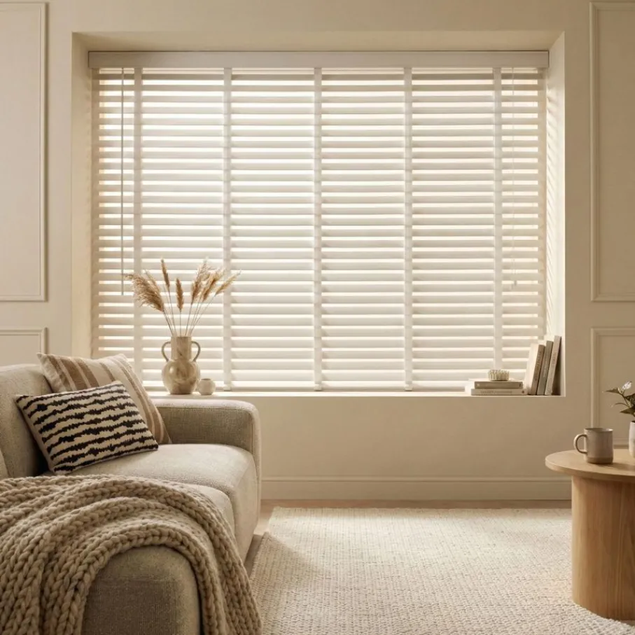 Witte Jaloezieën< Houten Jaloezie Wit