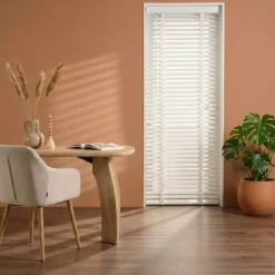 Witte Jaloezieën< Houten Jaloezie Wit - 80x210 cm