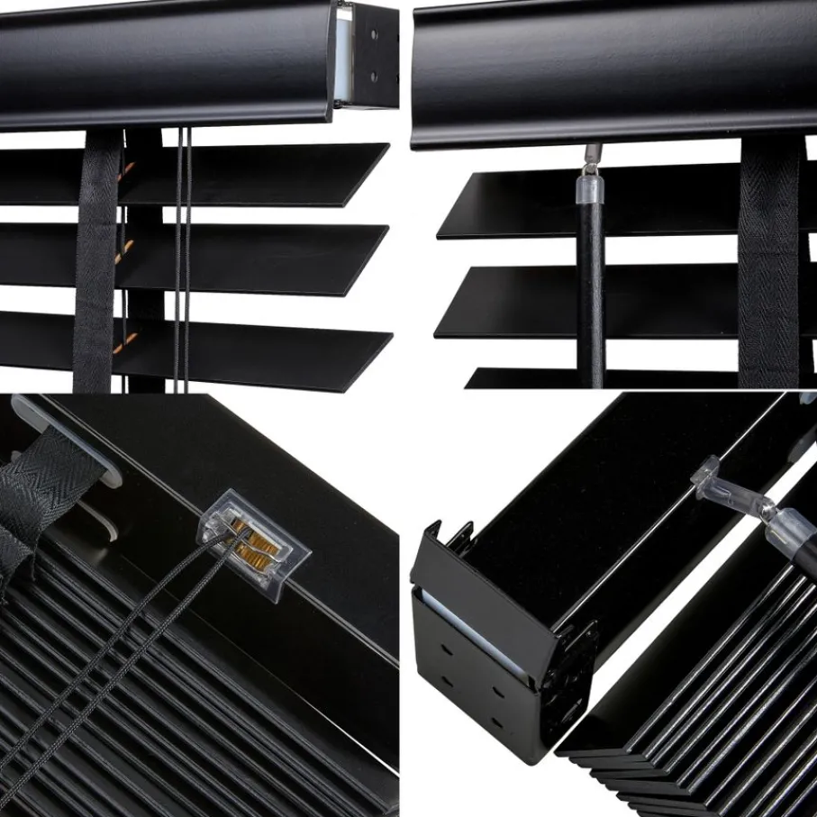 Zwarte Jaloezieën< Houten Jaloezie Zwart