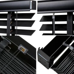 Zwarte Jaloezieën< Houten Jaloezie Zwart - 200x210 cm