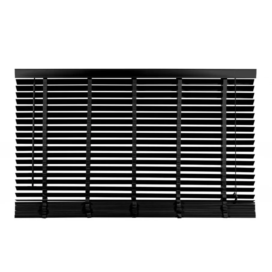 Zwarte Jaloezieën< Houten Jaloezie Zwart - 160x130 cm