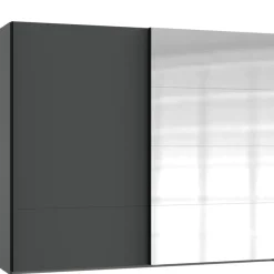 Kledingkasten< Kledingkast Aalst Donkergrijs Spiegel - 225x210x65 cm