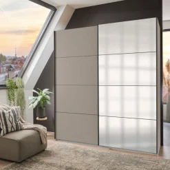 Kledingkasten< Kledingkast Aalst Taupe - 180x210x65 cm