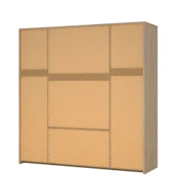 Kledingkasten< Kledingkast Atlanta Eiken / Hoogglans Wit - 197x202x58 cm