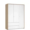 Kledingkasten< Kledingkast Atlanta Eiken / Hoogglans Wit - 149x202x58 cm