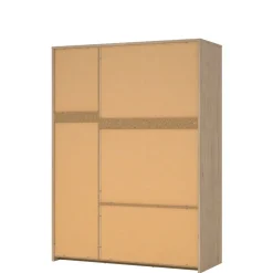 Kledingkasten< Kledingkast Atlanta Eiken / Hoogglans Wit - 149x202x58 cm