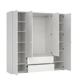 Kledingkasten< Kledingkast Atlanta Wit - 197x202x58 cm