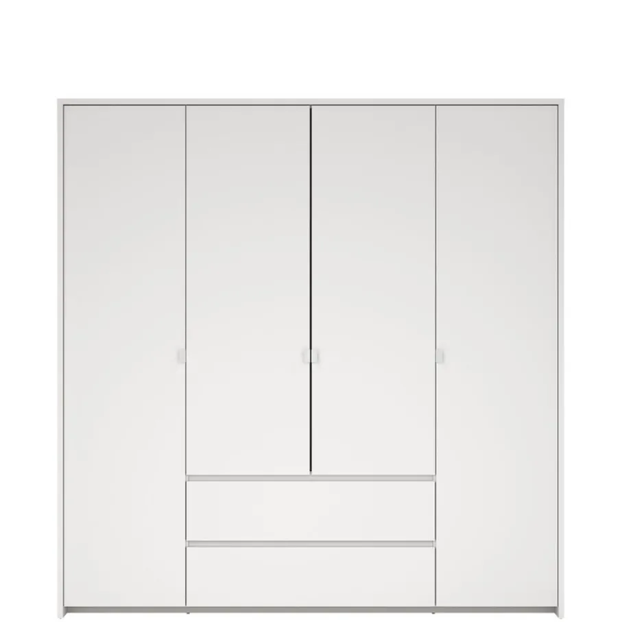 Kledingkasten< Kledingkast Atlanta Wit - 197x202x58 cm