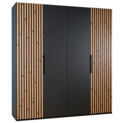Kledingkasten< Kledingkast Bakel Donkergrijs - 200x216x58 cm