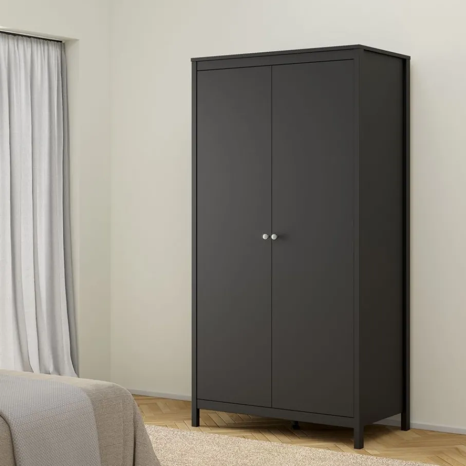 Opbergkasten<Light - Living Kledingkast Dallas Zwart - 103x199x59