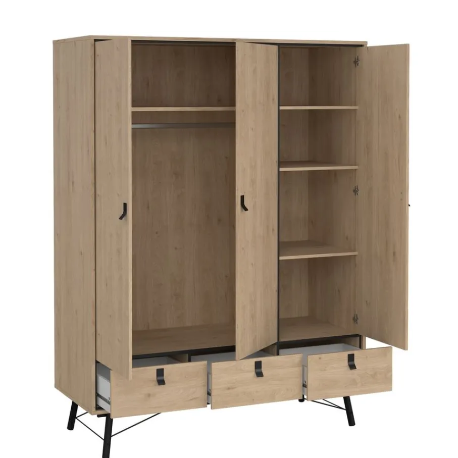 Kledingkasten< Kledingkast Denver Eiken - 150x200x60 cm