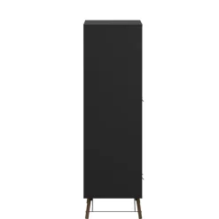 Kledingkasten< Kledingkast Denver Zwart / Walnoot - 150x200x60 cm