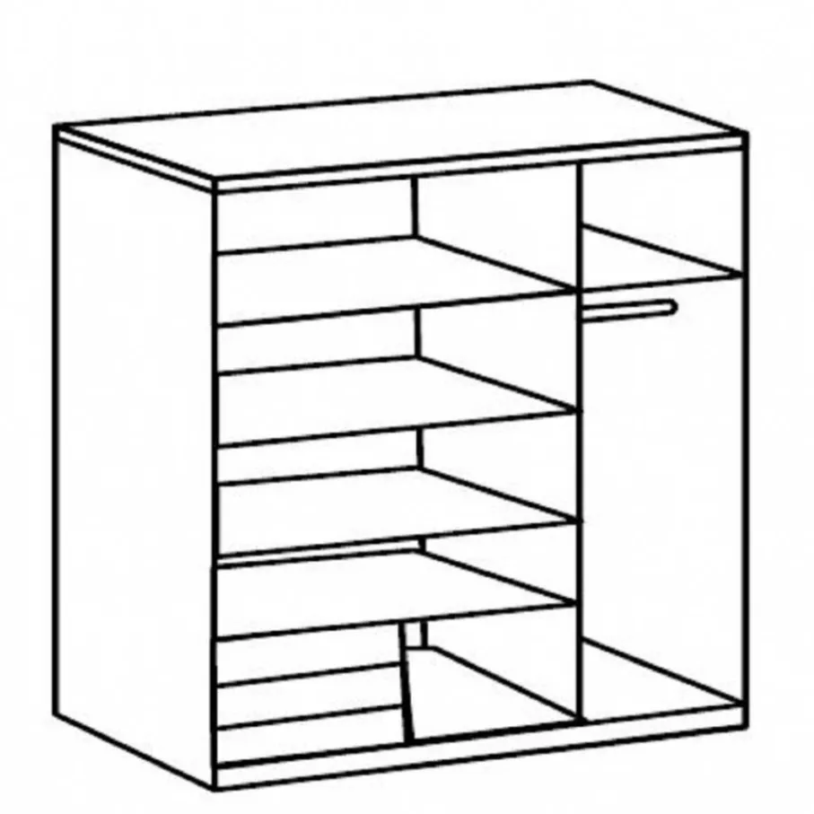Kledingkasten< Kledingkast Elsen Grijs - 135x198x64 cm