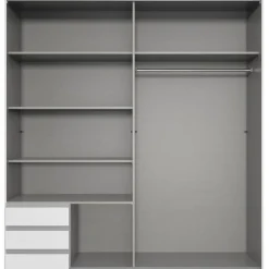 Kledingkasten< Kledingkast Elsen Wit - 179x198x64 cm