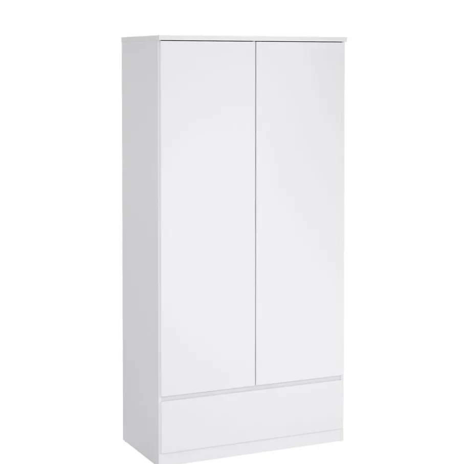 Kledingkasten< Kledingkast Luna Hoogglans Wit - 99x201x50 cm