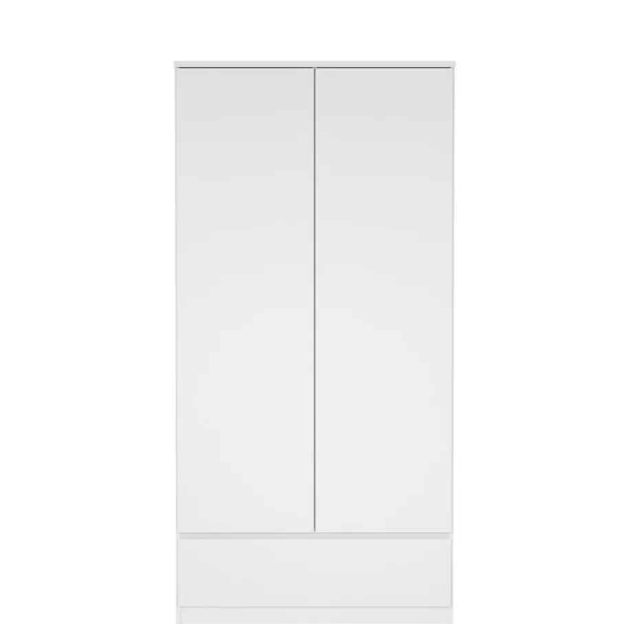Kledingkasten< Kledingkast Luna Hoogglans Wit - 99x201x50 cm