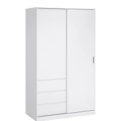 Kledingkasten< Kledingkast Luna Hoogglans Wit - 119x201x60 cm