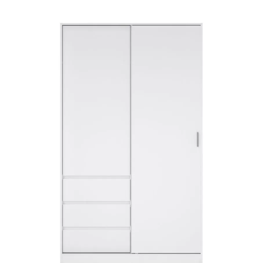Kledingkasten< Kledingkast Luna Hoogglans Wit - 119x201x60 cm