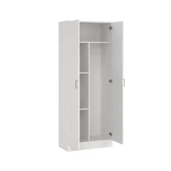 Kledingkasten< Kledingkast Miami Wit - 70x181x36 cm