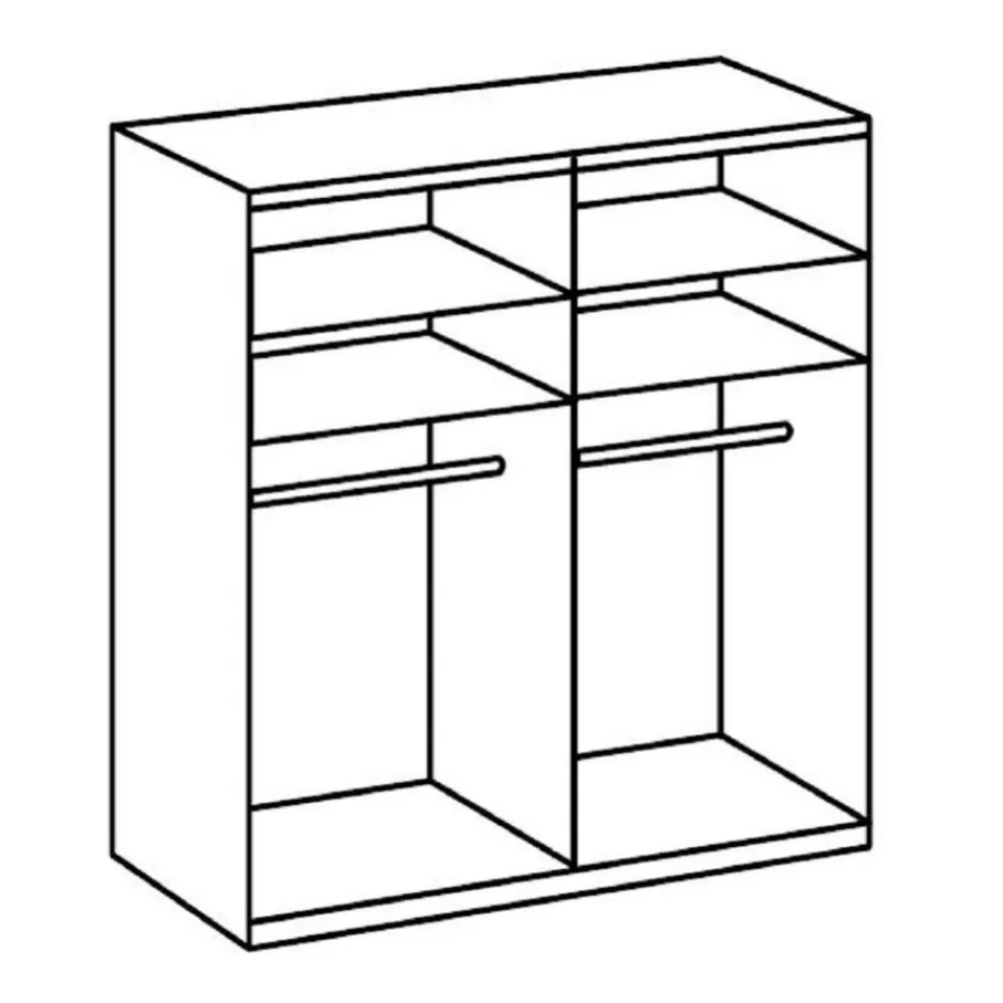 Kledingkasten< Kledingkast Oss Donkergrijs - 200x236x58 cm