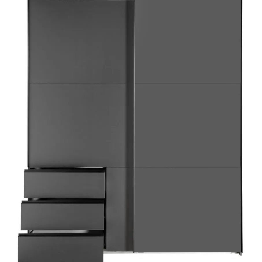 Kledingkasten< Kledingkast Oss Donkergrijs - 200x236x65 cm