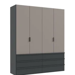 Kledingkasten< Kledingkast Rivas Taupe - 200x236x58 cm