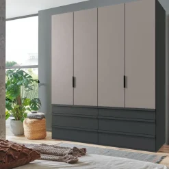 Kledingkasten< Kledingkast Rivas Taupe - 200x236x58 cm