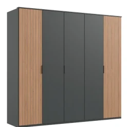 Kledingkasten< Kledingkast Veghel Donkergrijs - 225x210x58 cm