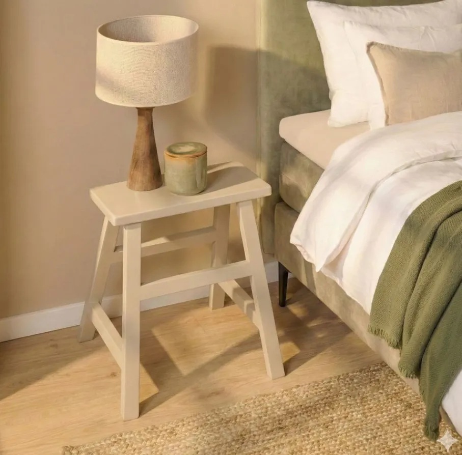 Poefs & Krukjes< Kruk Monto Grijs / Beige - 40x20 cm