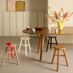 Poefs & Krukjes< Kruk Todi Greige - Ø 40 cm