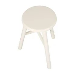 Poefs & Krukjes< Kruk Todi Wit - Ø 40 cm