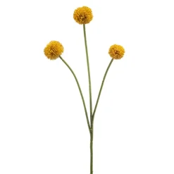 Kunstplanten & Bloemen< Kunstbloem Craspedia Oker - 69 cm